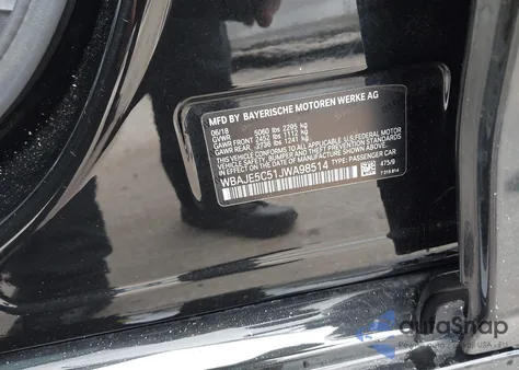 2018 BMW 540I из США, поврежденный, VIN WBAJE5C51JWA98514